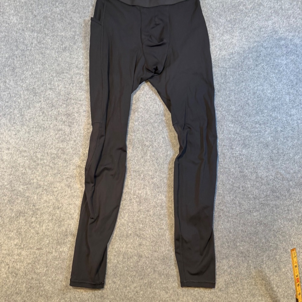Lululemon Barry's Bootcamp Mens Surge Tight Black Reflective Leggings Medium